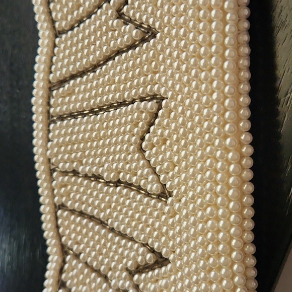1960's vintage beaded faux pearls clutch bag made in Japan - Picture 8 of 9